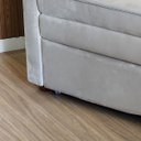 Ver imagem 2 de Sofá Cama Casal 2 Lugares Quarto Sala Kitnet Sleep Marrom Escuro- Larbelle