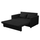 Ver imagem 3 de Sofá Cama Casal 2 Lugares Quarto Sala Kitnet Sleep Marrom Escuro- Larbelle