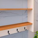 Ver imagem 4 de Armário Suporte Xícaras Armarinho Amélia Nicho Ganchos Organizador – Off White/cinamomo – Rpm