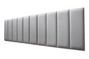 Ver imagem 1 de Placas Cabeceira Modulada Adesiva King Estofada 200cm x 60cm Kit 10 Placas - Courino Cinza