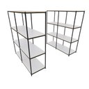 Ver imagem 1 de Praleira de Aço Reforçada Mini Porta Pallet 200x60x90 Estante Bandeja Branca Módulos