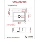 Ver imagem 3 de Cuba para Banheiro Q355W Quadrada Compace Bege