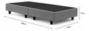 Ver imagem 2 de Base Box para Cama Juvenil Dobrável Suede 188x78cm Bipartido - Cinza