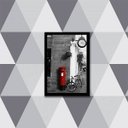 Ver imagem 1 de Quadro Fotografia Correio Vermelho 33x24cm - com vidro:Madeira preta