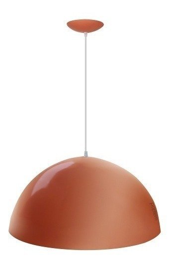 Pendente Onix Poptem meia esfera 30cm cobre e branco - 1