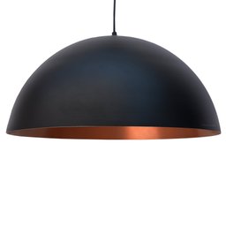 Pendente Onix Poptem meia esfera 30cm cobre e branco - 3