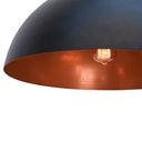 Ver imagem 2 de Pendente Onix Poptem meia esfera 30cm cobre e branco