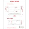 Cuba de Apoio para Banheiro Q45W Retangular Compace - 3