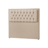 Cabeceira Cama King Casal Box Estofada Capitonê Veneza 195cm Linho Bege - 2
