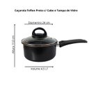 Ver imagem 2 de Panela Caçarola Antiaderente C/ Cabo Tampa de Vidro N24 4,5l