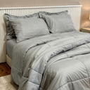 Ver imagem 1 de Kit Edredom Colcha Casal Queen 06 Peças Dupla Face Super Macio Mais 2 Travesseiros 200 Fios Percal H