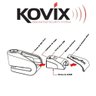 Trava Disco com Alarme Kovix Cadeado Antifurto Kd6 3 Chaves para Moto - 4