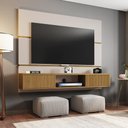 Ver imagem 1 de Painel para TV Formoso Off White Cinomomo Efeito Ripado