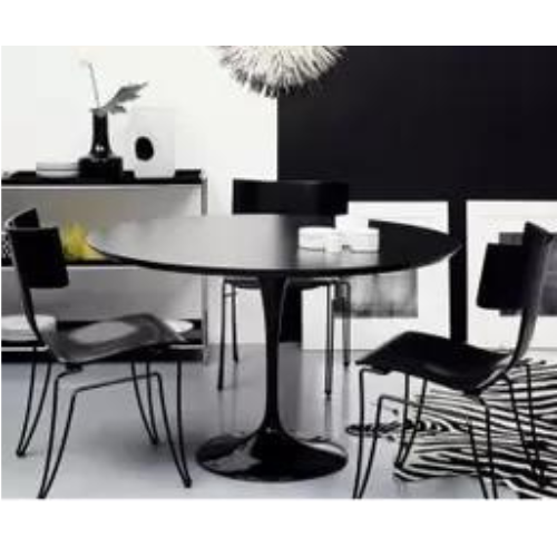 Mesa de Jantar Saarinen Tulipa Redonda - 90 cm - Laca Acetinada