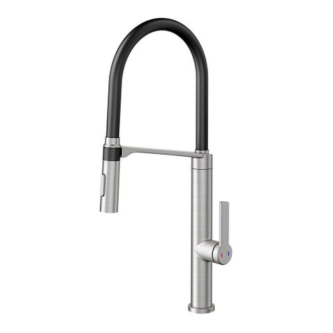 Torneira Misturador Monocomando Docol Doc 90006957134 de Bancada Inox Escovado / Preta