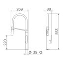 Ver imagem 5 de Torneira Misturador Monocomando Docol Doc 90006957134 de Bancada Inox Escovado / Preta