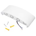 Ver imagem 1 de Arandela Luminaria Parede 8w 8 Fachos Led Bivolt Iluminaçao Casa Garagem Area Interna Externa Luz Mo