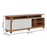 Rack Bancada para Tv até 75 Polegadas com Rodízios Freijo-off White Matte Freijo-off White Matte - 4