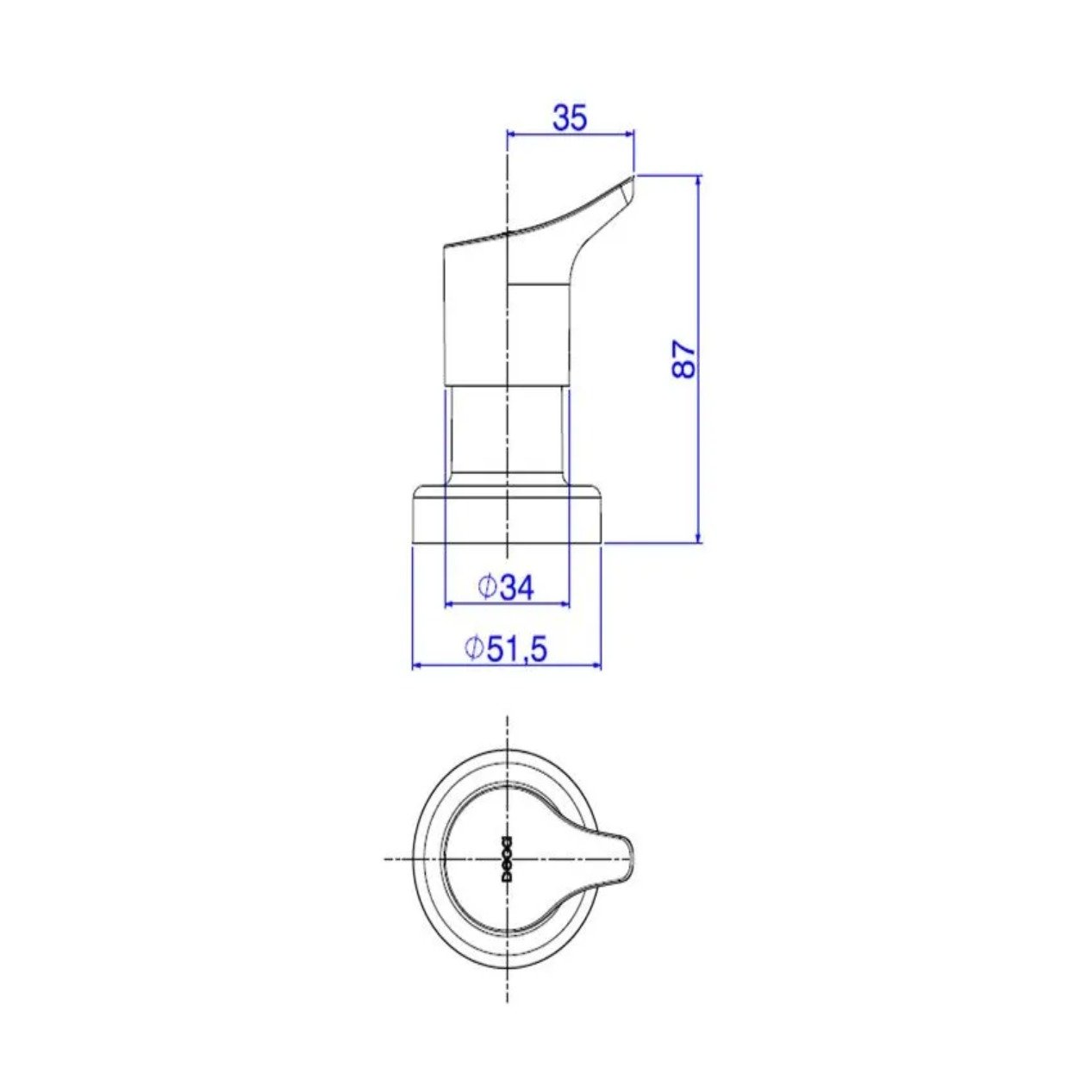 Acabamento Registro Gaveta 1/2" 3/4" e 1" Gama Cromado Deca - 3