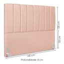Ver imagem 6 de Cabeceira e Recamier Bau Casal 140 Cm Dalia Linho Rose Artte Rose