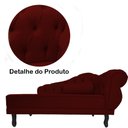 Ver imagem 5 de Recamier Namoradeira Divã Lado Direito Larissa Suede Bordô - Ds Estofados