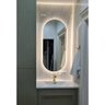 Espelho de Parede Decorativo Grande Oval com Led Claro 90x45 com Fonte Bivolt - 1