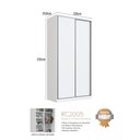 Ver imagem 3 de Guarda-roupa 2 Portas de Correr 3 Gavetas Domus