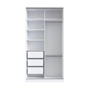 Ver imagem 4 de Guarda-Roupa 2 Portas de Correr 3 Gavetas Domus Branco