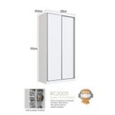Ver imagem 3 de Guarda-Roupa 2 Portas de Correr 3 Gavetas Domus Branco