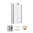 Ver imagem 3 de Guarda-Roupa 2 Portas de Correr 3 Gavetas Domus Branco
