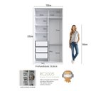 Ver imagem 5 de Guarda-Roupa 2 Portas de Correr 3 Gavetas Domus Branco