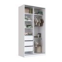Ver imagem 6 de Guarda-Roupa 2 Portas de Correr 3 Gavetas Domus Branco