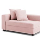 Ver imagem 3 de Recamier Divã Aspen 1,40m Suede Rosa Bebe - Inova Decorações