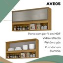 Ver imagem 4 de Armario Aereo 120 Cm 1 Porta Vidro Vera Ave05 Marrocos Mxm