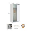 Ver imagem 3 de Guarda-Roupa 2 Portas de Correr 1 com Espelho 3 Gavetas Domus Branco