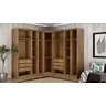 Guarda Roupa 100% Mdf Espelhado 9 Portas 6 Gavetas - Linea-cumaru - Móveis Novo Horizonte - 2