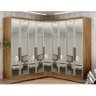 Guarda Roupa 100% Mdf Espelhado 9 Portas 6 Gavetas - Linea-cumaru - Móveis Novo Horizonte - 1