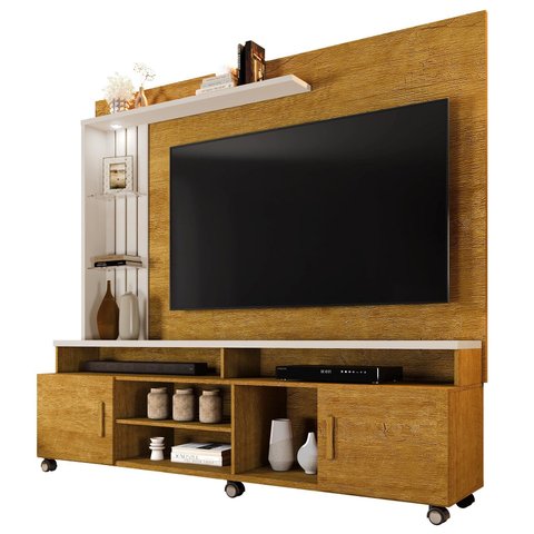 Painel para TV de até 65" com LED Oscar Naturale/Off White