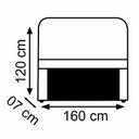 Ver imagem 3 de Kit Cabeceira e Calçadeira Baú Queen 1,60m Roma Suede Bege Sky Mobile