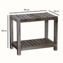 Ver imagem 2 de Sapateira 55 Cm Madeira Maciça Ripada Natural