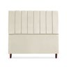 Cabeceira Estofada Queen Carla 160 Cm Suede Bege com Frames - 1