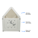 Ver imagem 2 de Casinha de Brinquedo Infantil com Cercadinho e Cabana Creme