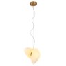 Pendente Boulder Branco / Dourado (c)16,5cm (l)22cm (a)18cm 2xled Integrado 8w 3 Bella - 1