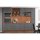 Ver imagem 1 de Cozinha Modulada Carraro Bella Carraro 9 Peças C9P23 Nogal/Cinza