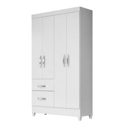 Guarda Roupa Roupeiro Solteiro Madri Branco Flex Moval - 4