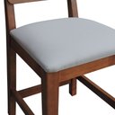 Ver mais imagens de Kit 2 Banqueta Baixa/Cadeiras Gabi Encosto Telinha Natural Assento Estofado - Amêndoa