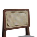Ver imagem 7 de Kit 2 Banqueta Baixa/Cadeiras Gabi Encosto Telinha Natural Assento Estofado - Amêndoa
