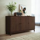 Ver imagem 3 de Aparador Buffet para Sala de Jantar 3 Portas 160cm Madeira Maciça Ethos F06 Café - Lyam Decor
