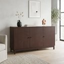 Ver imagem 4 de Aparador Buffet para Sala de Jantar 3 Portas 160cm Madeira Maciça Ethos F06 Café - Lyam Decor