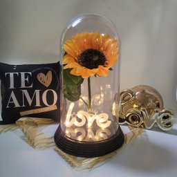 Luminária Love O Girassol Encantado 28 Cm Presente para Namorada Presente De Natal Presente dia das  - 7